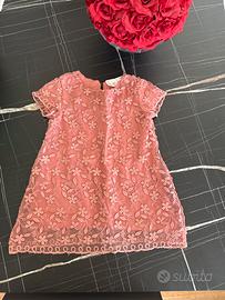 Vestito da cerimonia, rosa antico bambina 1/2anni