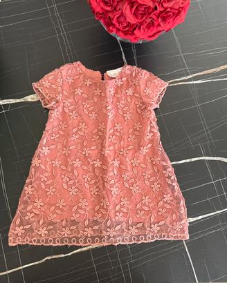 Vestito da cerimonia, rosa antico bambina 1/2anni