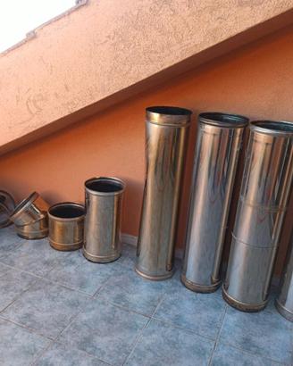 Tubo Canna Fumaria Acciaio Inox Mono Parete