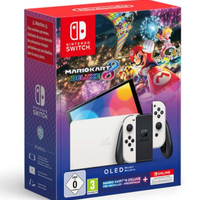 NINTENDO SWITCH CONSOLE OLED WHITE + MARIO KART 8