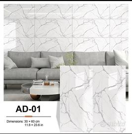 Piastrelle adesive marmo bianco 30x60 (80pz)