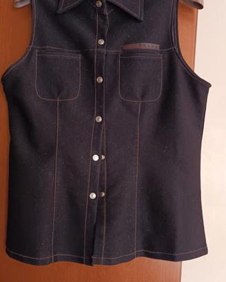 GiletPradaVintage d'ArchivioSS1999Nero-Brillantina