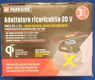 PWCA 20-Li A1 PARKSIDE® Adattatore di ricarica per batteria e