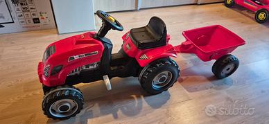 Trattore a pedali con rimorchio sganciabile