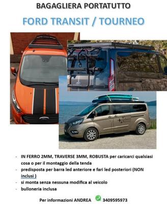 Bagagliera portatutto  Ford transit tourneo CUSTOM