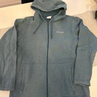 Felpa Columbia con cappuccio blu petrolio