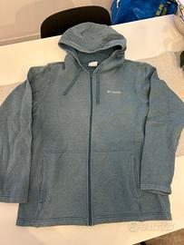 Felpa Columbia con cappuccio blu petrolio