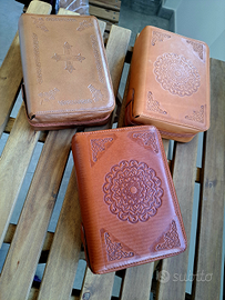 Custodia bibbia vero cuoio NUOVA