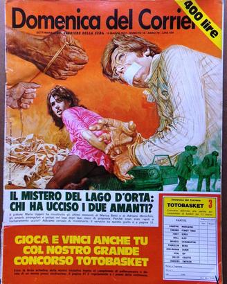 La Domenica del Corriere 10 Marzo 1977 Lago d'Orta