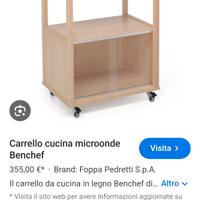  Carrello porta microonde Benchéf Foppapedretti