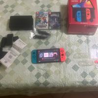 Nintendo switch oled con garanzia e giochi