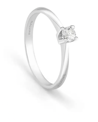 Anello SALVINI in oro bianco con diamante