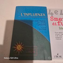 2 LIBRI INFLUENZA E SMETTERE DI FUMARE