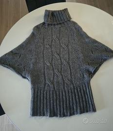 Abito donna grigio collo alto 