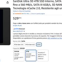 SanDisk Ultra 3D 4TB SSD Interno, SATA 2.5"