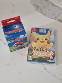 pokemon let's go pikachu con poke ball plus switch