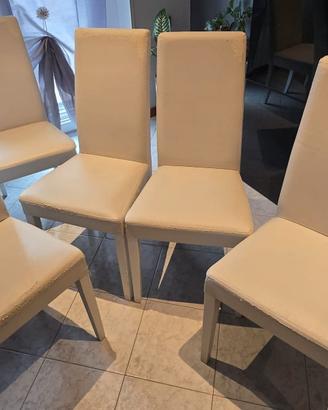 6 Sedie moderne - Struttura ok (da rivestire)