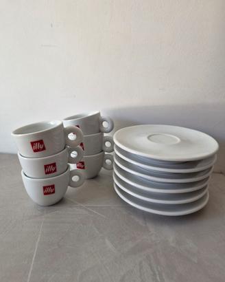 Set 6 tazzine caffè + 6 piattini Illy