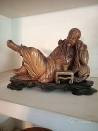 SCULTURA CINESE SU PIETRA SAPONARIA