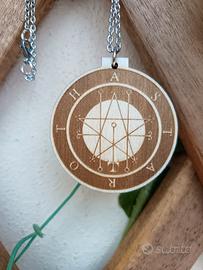 Sigillo di Astaroth, collana esoterica in legno