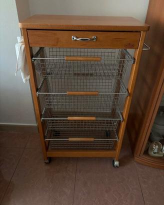 Carrello da cucina in legno Valsecchi