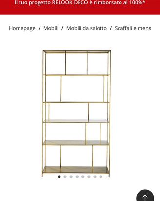 Simply - Scaffale/libreria oro maison du monde