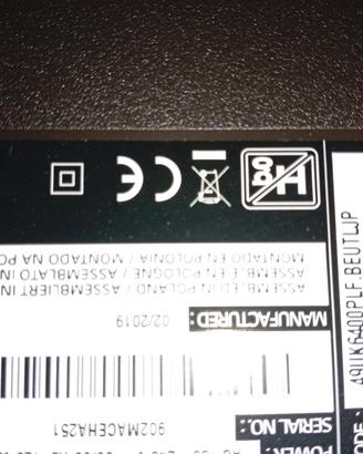 TV LG 49 schermo rotto . pezzi di ricambio 