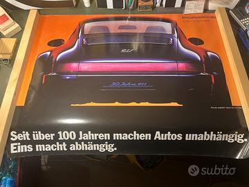 Poster vintage Porsche 911 anniversario