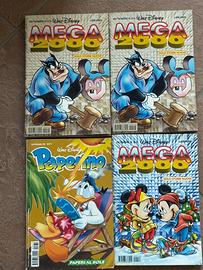 paperino 213, topolino mega 2000, 4 volumi