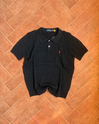 Maglia Polo Ralph Lauren Cable Knit Nera L 👕