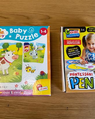 Set 2 giochi Montessori Lisciani 3-6 anni