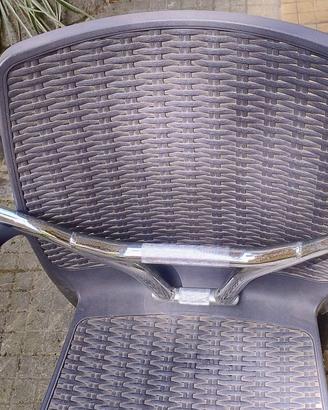 Manubrio BMX 4 Pezzi Cromato - Stile Kneesaver
