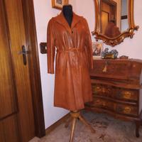 Cappotto donna in pelle vintage