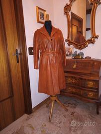 Cappotto donna in pelle vintage