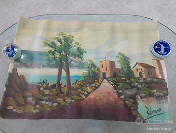 Tela dipinta olioda incorniciare quadro dipinto