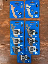 Lotto MicroSD 64/16 GB Classe 10