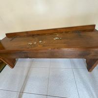 Coppia panche contenitore legno