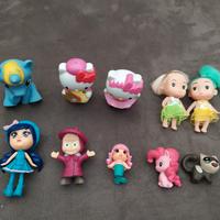 set 10 pezzi bamboline 