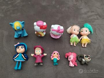 set 10 pezzi bamboline 