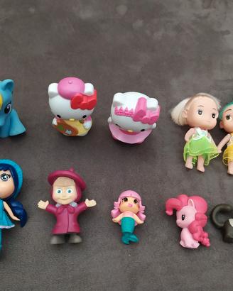 set 10 pezzi bamboline 