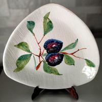 Piatto decorativo anni '60 ceramica 