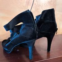 scarpe con tacco alto in velluto 42