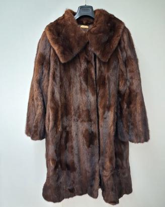 Cappotto Lungo in Visone Mogano