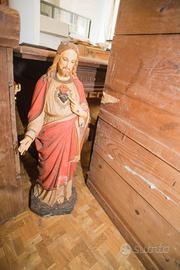  Statua Sacro Cuore di Gesù in gesso – Fine '800