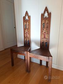 coppia sedie artigianato spagnolo 