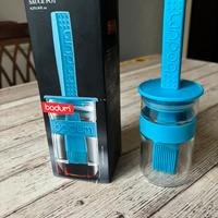Pennello silicone con bicchiere vetro per cucina