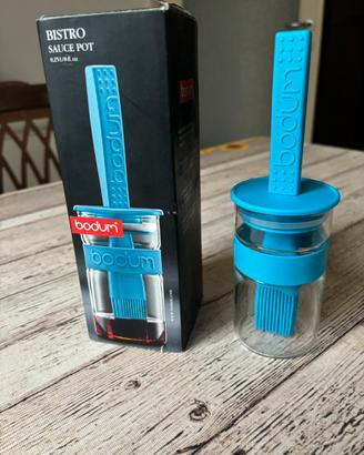 Pennello silicone con bicchiere vetro per cucina