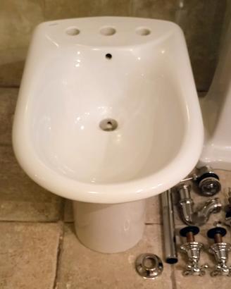 Set sanitari bagno ceramica coordinati (bidet, WC)