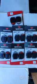 Lotto 7 Set Luci Bici LED Walfort (Nuove - Anterio