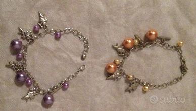 BRACCIALETTI CON CIONDOLI PENDENTI 2 pz